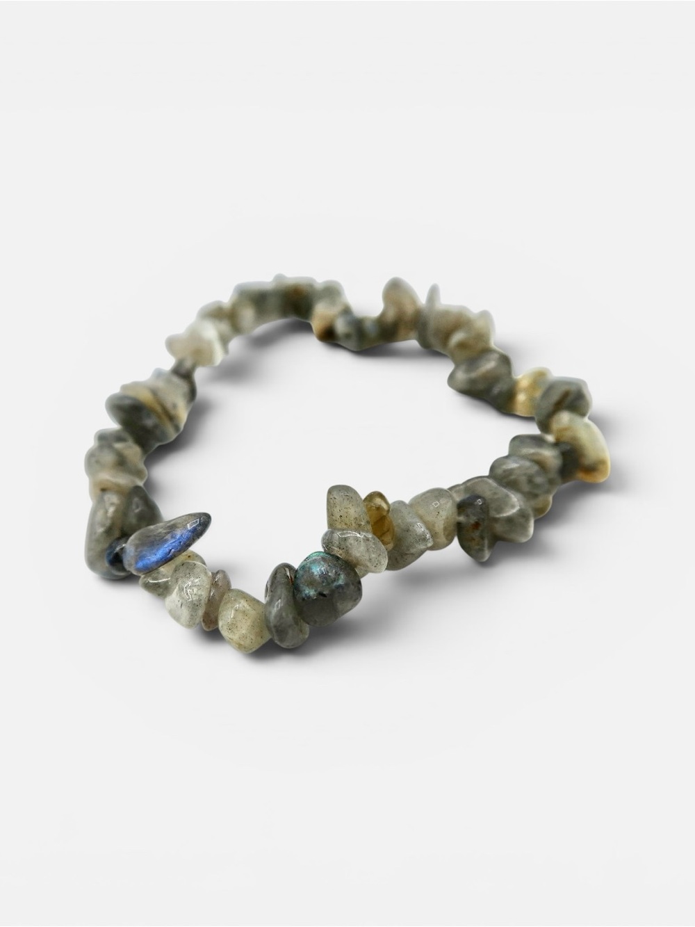 LABRADORITE NATURAL CHIP BRACELET